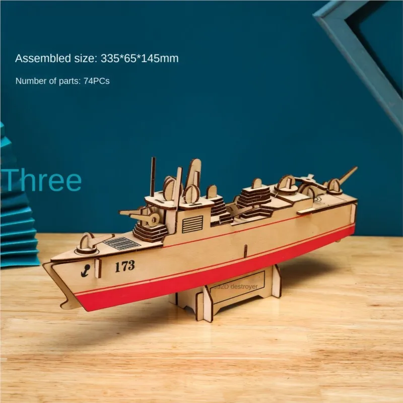 Wooden 3D Handmade Sailing DIY Material Package Creative Multi Style Boat Styling DIY Handmade Wooden Material Package LH235