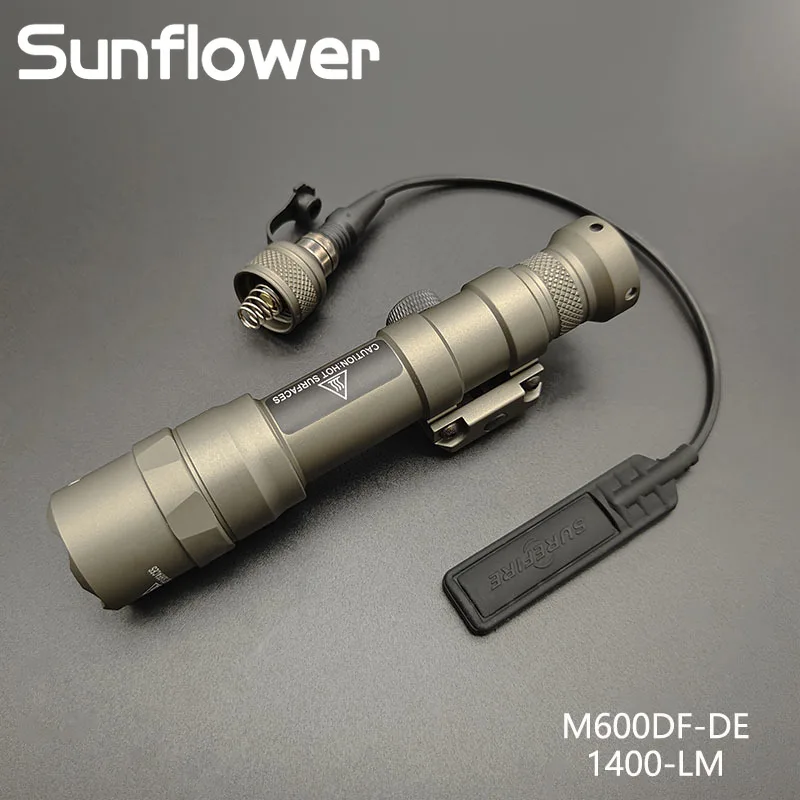 Surefir M300 M600DF 1400 Lumen Ultra High Power Strong Light Flashlight With Momentary Remote Switch Fit 20MM Picatinny Rail