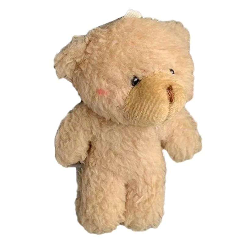 Q0KB-Llavero oso peluche para niños, muñeco peluche bonito, colgante, adorno para mochila, ramo fiesta boda