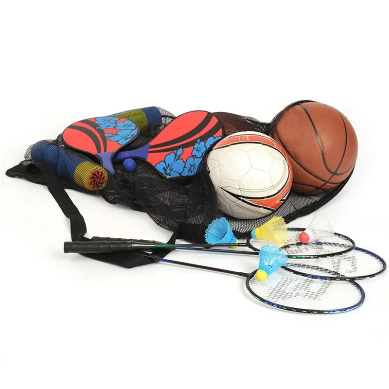 

5X Large-Capacity Outdoor Sports Bag Football Basketball Bag Sports Storage Net Backpack (30 X 40 Inch)