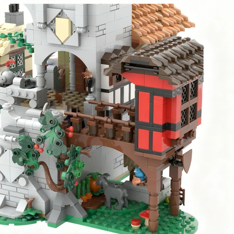 ตัวต่อ MOC 2371 ชิ้น ชุดสร้างปราสาทแบบอื่นของ The Manor Baron รุ่น Lion Knights ของเล่นตัวต่อแบบประกอบเอง ของขวัญคริสต์มาส ของเล่นสถาปัตยกรรม ไอเดีย DIY