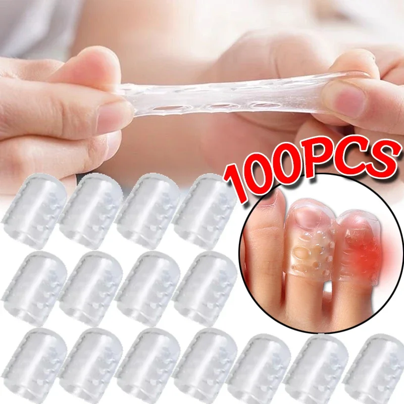 10-100PCS Transparent Breathable Toe Covers Silicone Prevents Blisters Tube Elasticity Anti-Friction Foot Care Toes Protectors