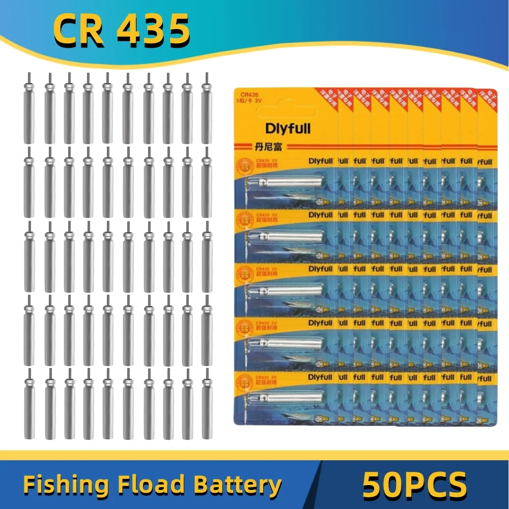 

5-50PCS CR435 Luminous Electric Battery CR 435 Fishing Floats Lithium Pin Battery Tackles Night Fishing Float