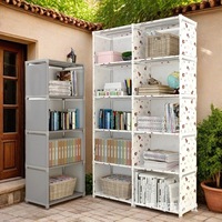 Simple Bookshelf Floor To Ceiling Dormitory Space Saving Home Storage Rack Wear-resistant Rack Multifunctional Storage Cabinet