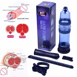 Vibrator Penis Pump Vacuum Pump Toys For Adult Men Gays Electric Pump For Penis Enlarger Male Penile Erection Training Extend 18