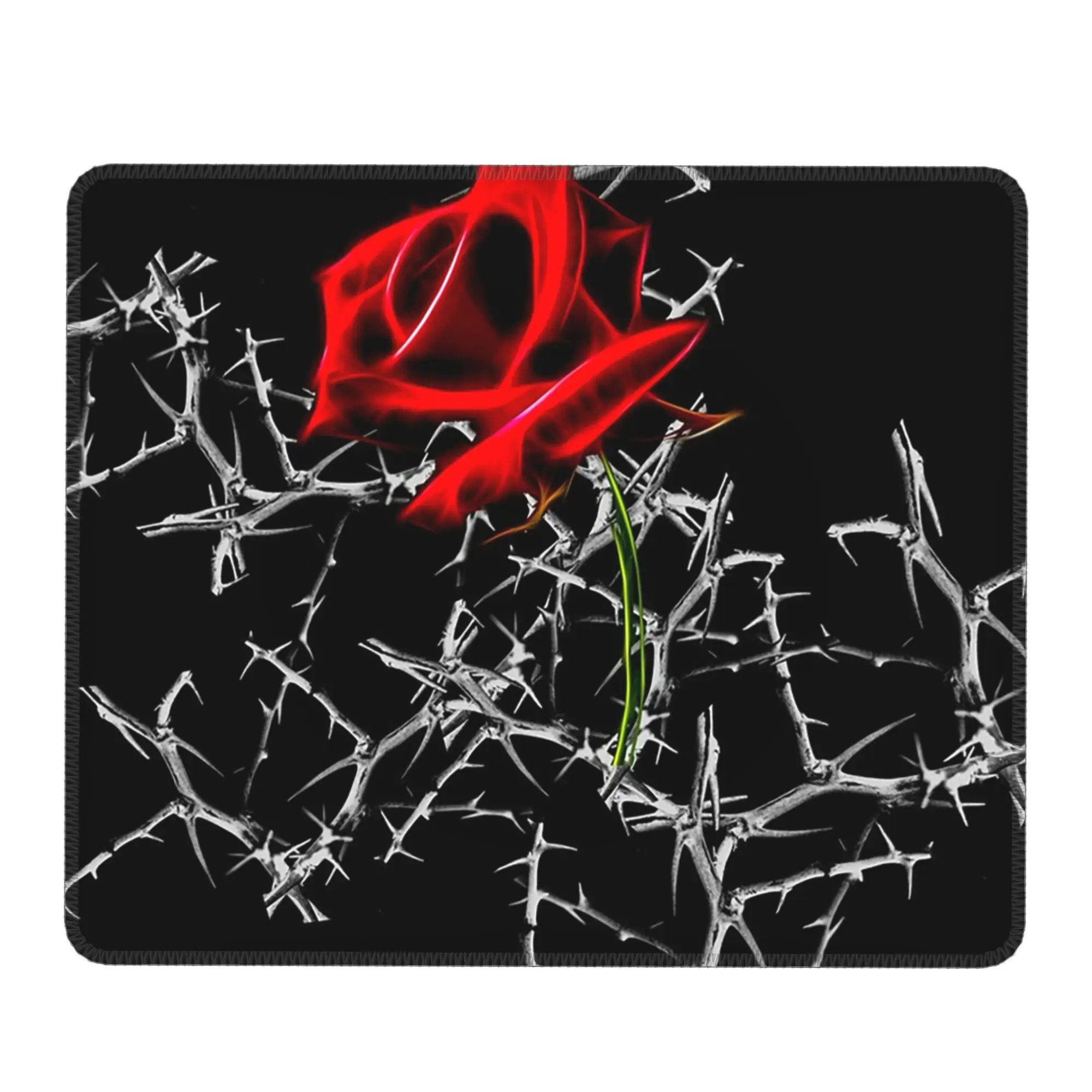 Gothic One Rose In Dark Mouse Pad Computer Keyboard Mouse Mat Gaming PC Laptop Desk Mat Office Accessories Table Mats