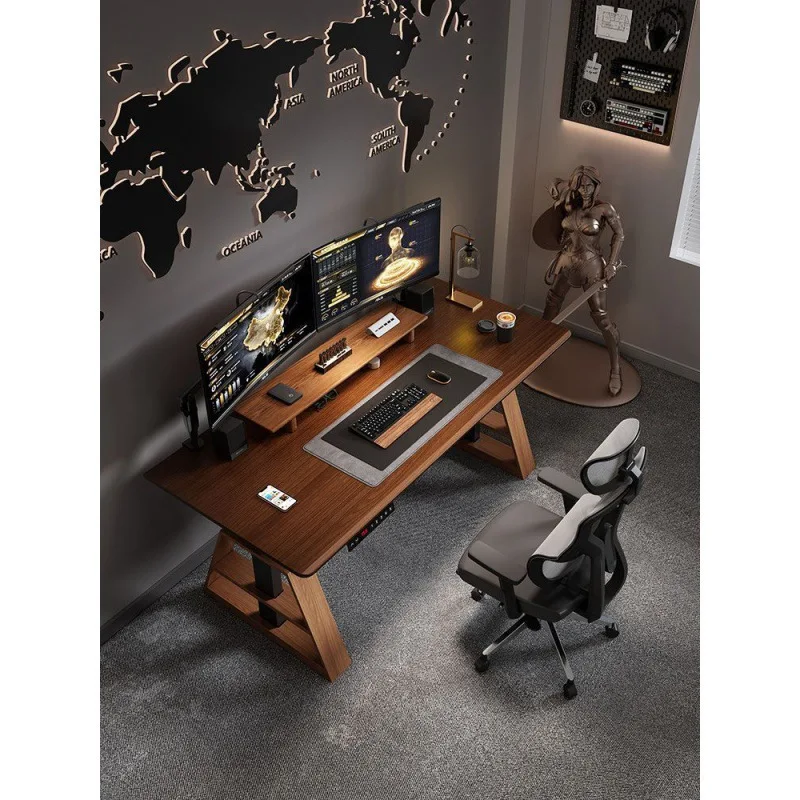 Modern simple lifting computer desk, bedroom e-sports double table, integrated office