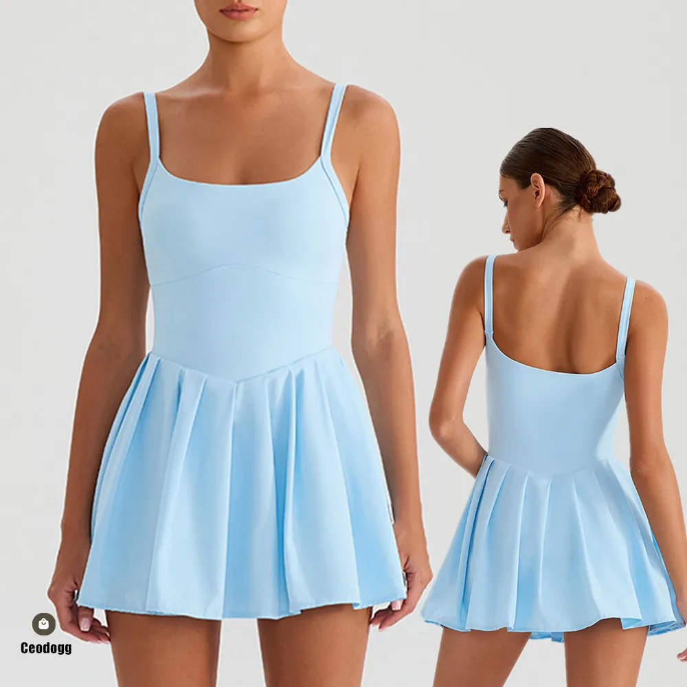 وسادة المرأة تنس اليوغا مجموعة قطعة واحدة فستان رياضة الغولف الريشة Skorts مكافحة السراويل رياضية ملابس نشطة فستان رقص XP123