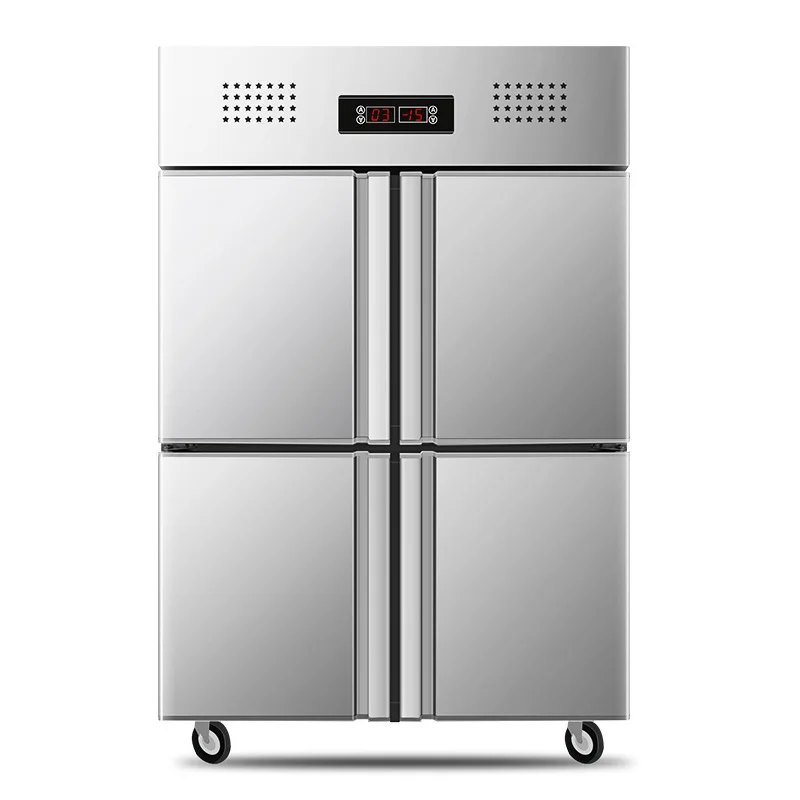 

Four Door, Ice Box Commercial Vertical Kitchen Freezer