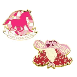 Pink Pony Club Disco Ball Enamel Pin Chappell Roan Music Badge Creative Jewelry Fans Collection Souvenirs