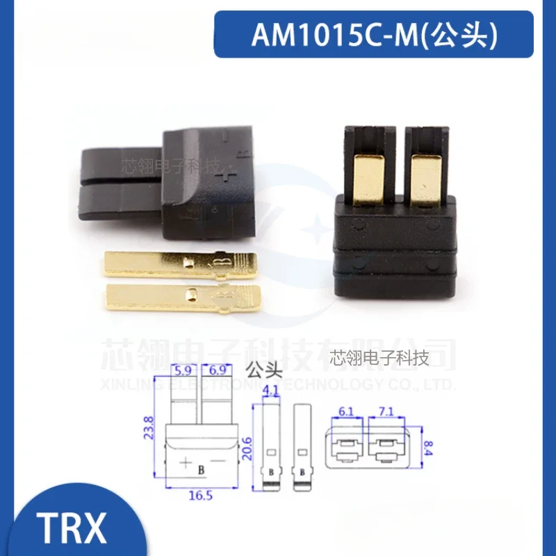 Amass TRX Enchufe chapado en oro con enchufe T de alta corriente AM1015C TRAXXAS modelo de coche