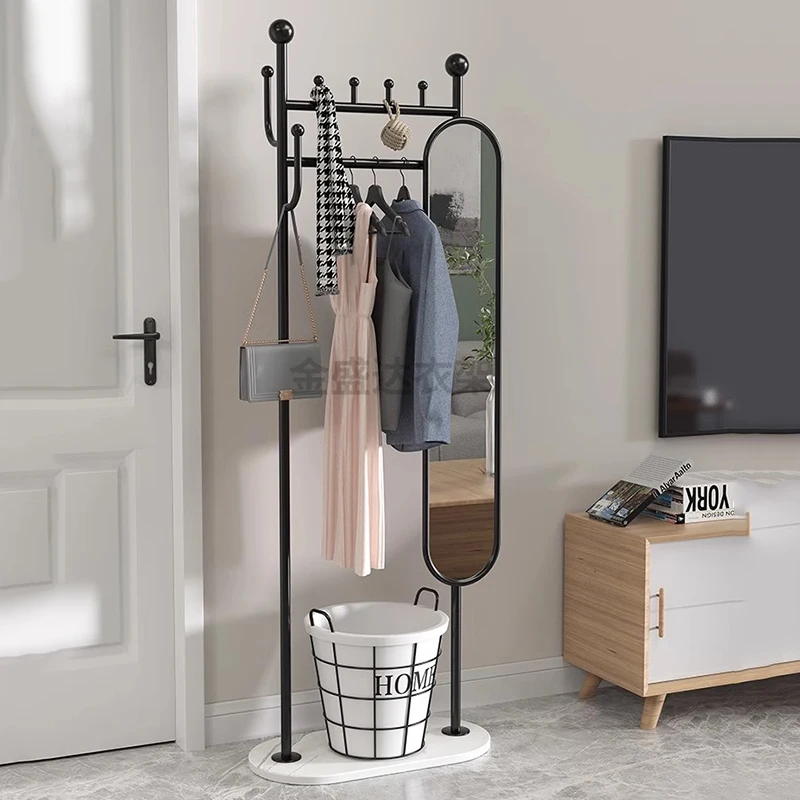 Mirror Organizer Coat Racks Hanging Dress Rail Garment Bedroom Corner Shelf Coat Racks Hotel Porte Manteau Trendy Furniture