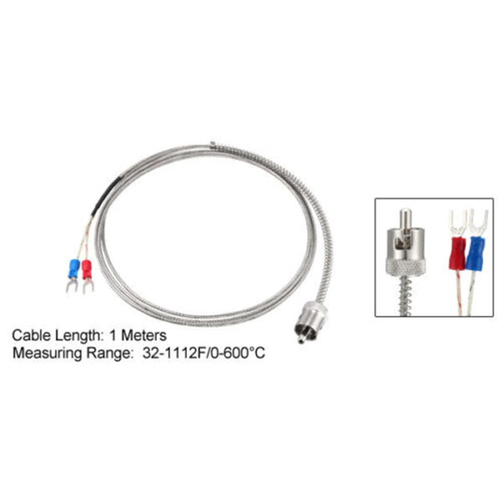 J Typ Temperatur sensor Sonde Sicherungs ring Typ Thermo element 1 Meter Kabel 321-112f 2 isolierte Gabeln Klemmen Thermo element