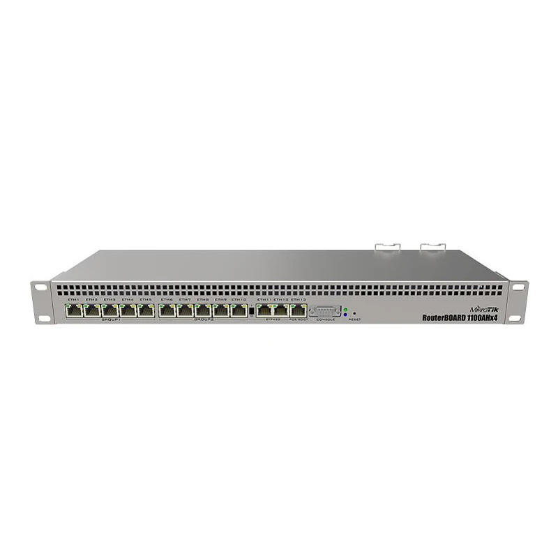 MikroTik RB1100AHx4 RouterBOARD Dude Edition With 13 Gigabit Ethernet Ports, RS232 Serial Port And Dual Redundant Power Supplies