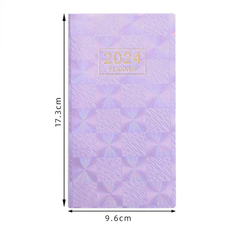 A6 2024 Englisch Planer Kunstleder Hardcover Tinten sicheres Papier elegantes Journal Molkerei Notizbuch Student liefert Libre tas