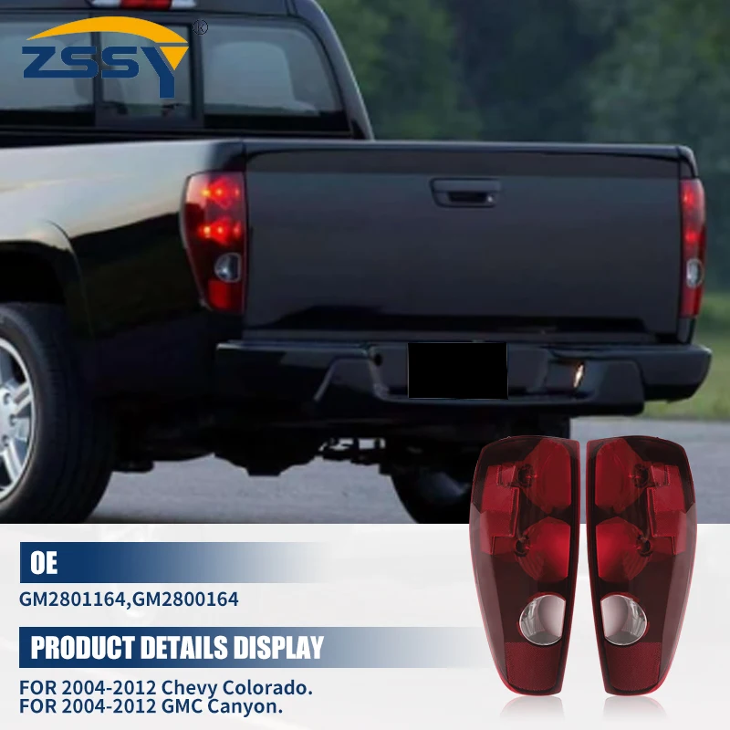 Luces Traseras para GMC Chevrolet Colorado Canyon 2004-2012, Carcasa de Lámpara Trasera, Luz Trasera Chevy Colorado GM2801164 GM2800164