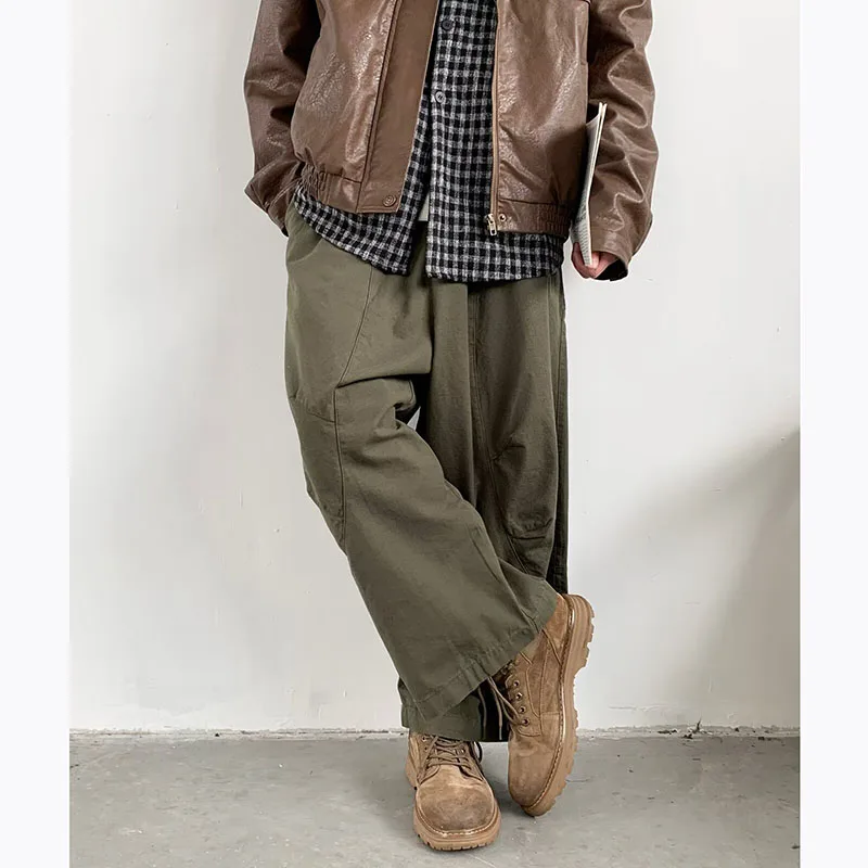 Japanese Loose Casual Pants Men Women Retro Versatile Loose Wide-leg Trousers Spring Autumn Straight-leg Oversize Cargo Trunks