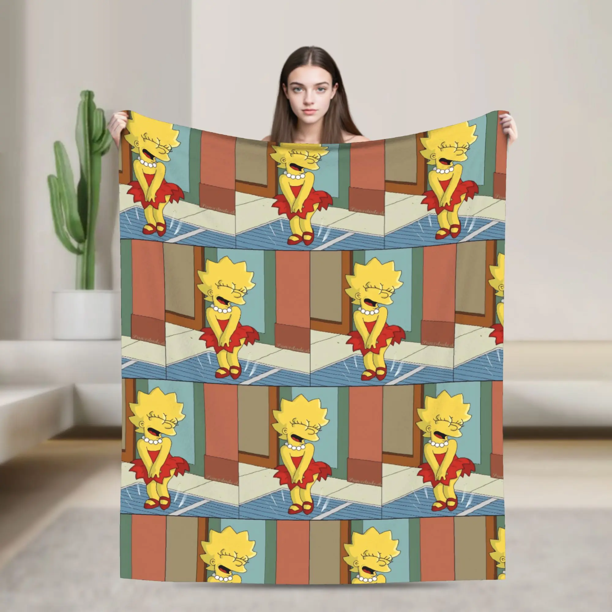 Simpsonsed Cartoon  Blanket Coral Fleece Plush  Winter  Multi-function Super Warm Throw Blankets for Bed Bedroom Rug Piece