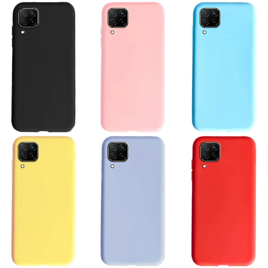 For Huawei P40 Lite 4G phone Case shockproof Back Soft Rubber Silicone Matte Cover For Huawei nova 7 i nova7i nova6 se 6se case