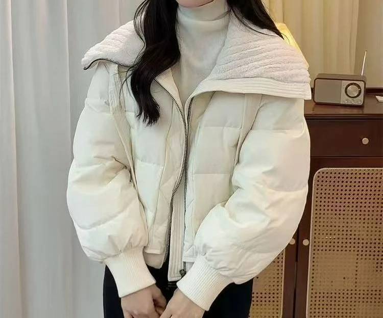 

Winter New Lapel Thickened Short Fashion Warm Down Cotton Jacket