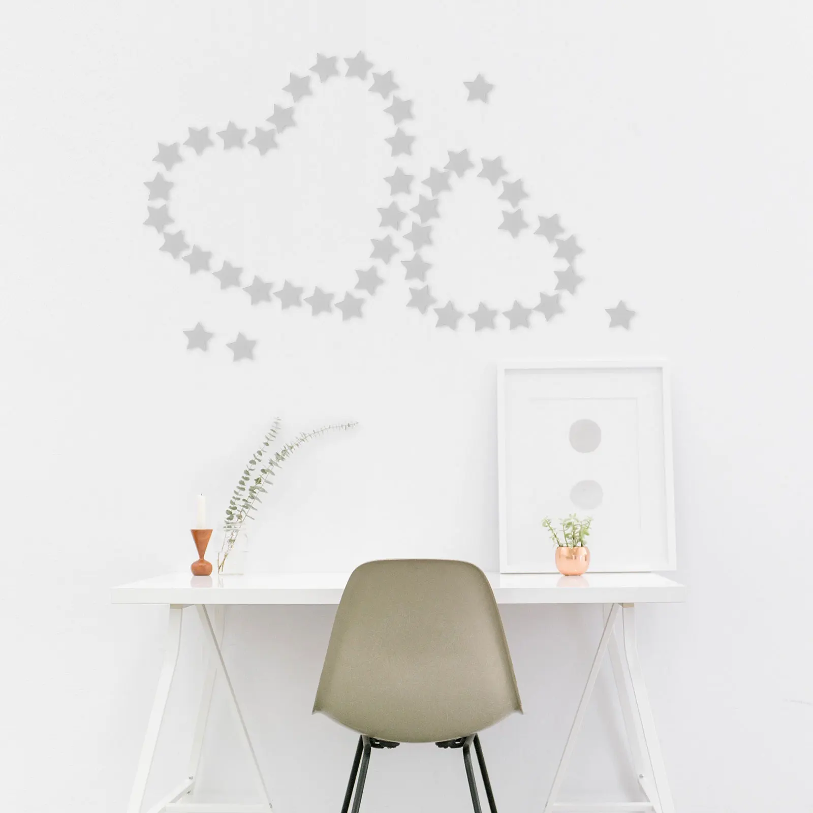 

100Pcs Gold Acrylic Star Wall Stickers NonBreakable Mirror Decal For Living Room Decoration