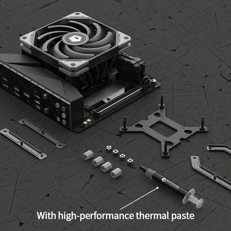 Imagem -05 - Radiador Refrigerado a ar Id55 120 mm Ventilador Argb Tubos de Calor Down Pressure Refrigerador Cpu Suporta Lga1700 115x Am5 Am4