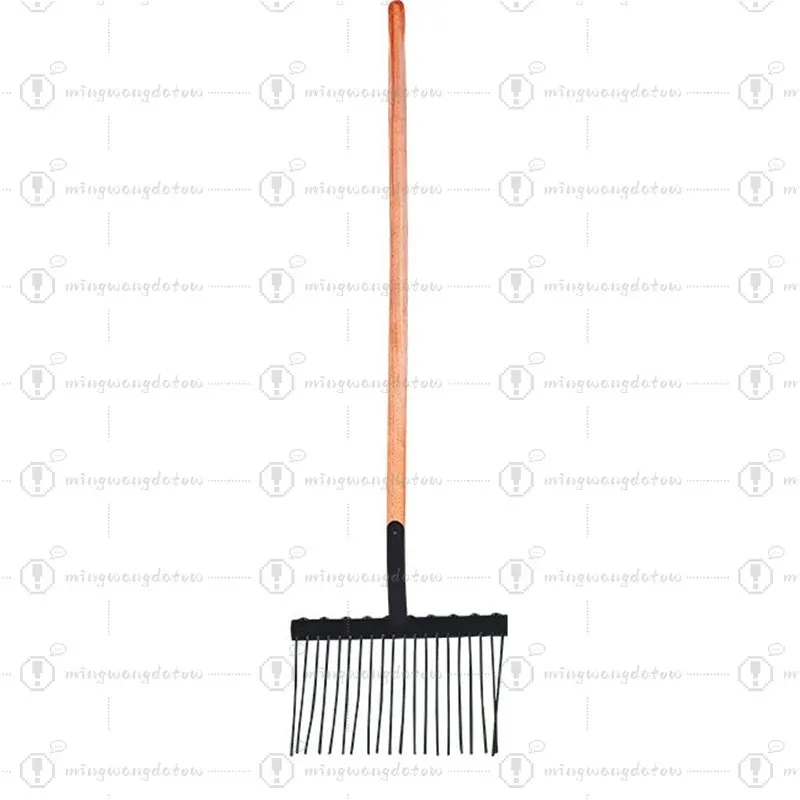 Spring Steel Manure Fork & Hay Fork, Stable Cleaning Tool, Dense Tine Fork, Equestrian Stable Supplies