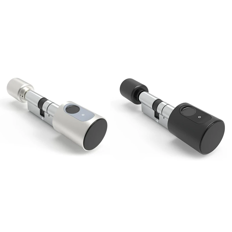 Home Smart Lock Fingerprint Electronic Lock Cylinder Compact App Remote Bluetooth Door Lock Black