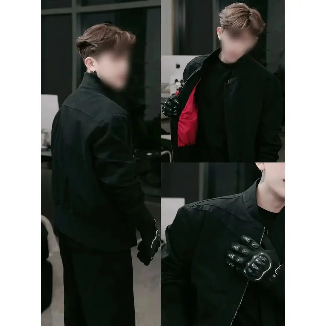 

Утепленная осенняя куртка из хлопка в стиле «бад-бой» с декоративной отделкой, дизайн Jaet e, для мужчин