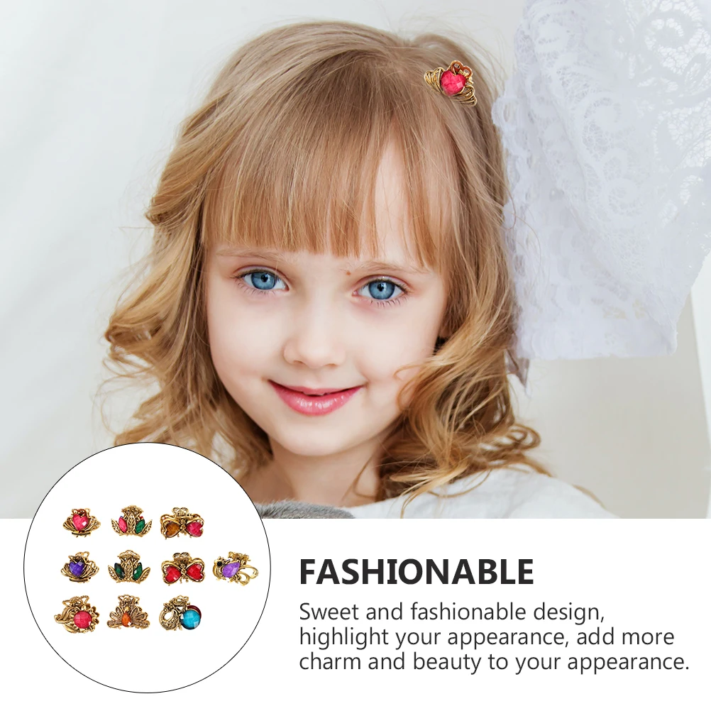 10pcs Hair Claw Clips Women Small Hair Clamps Vintage Mini Jaw Clip For Daily Office Hairstyles Durable Comfortable All Ages