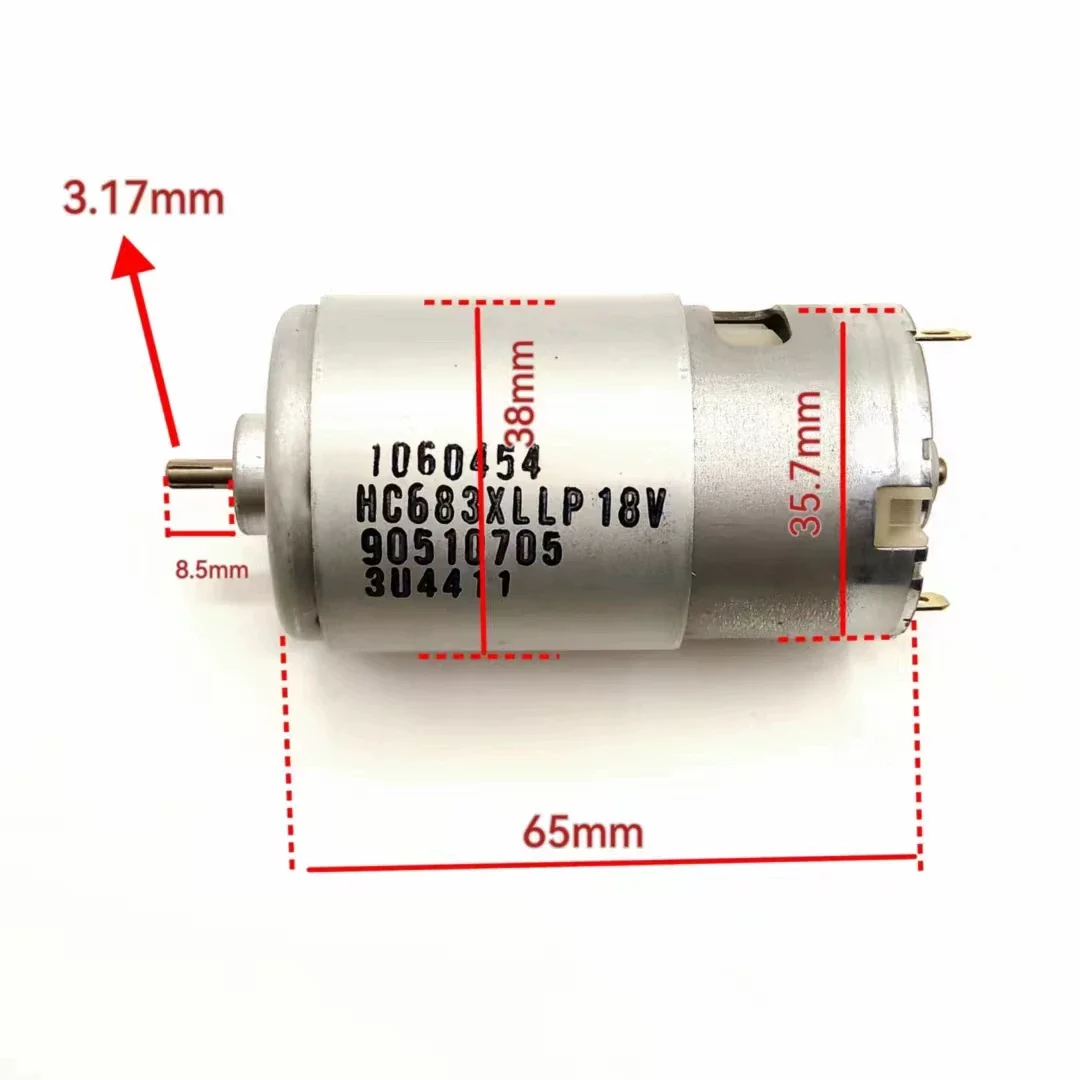 HC683XLLP 550 Extended Shaft DC Motor 18V High Speed High Torque Electric Tool Motor 12V 5V Available 14500RPM 22000RPM