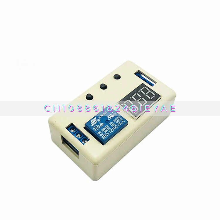 1 Channel 12V Relay Module, Adjustable Trigger Delay Cycle Timing Pull-in and Turn-off Switch with Housing