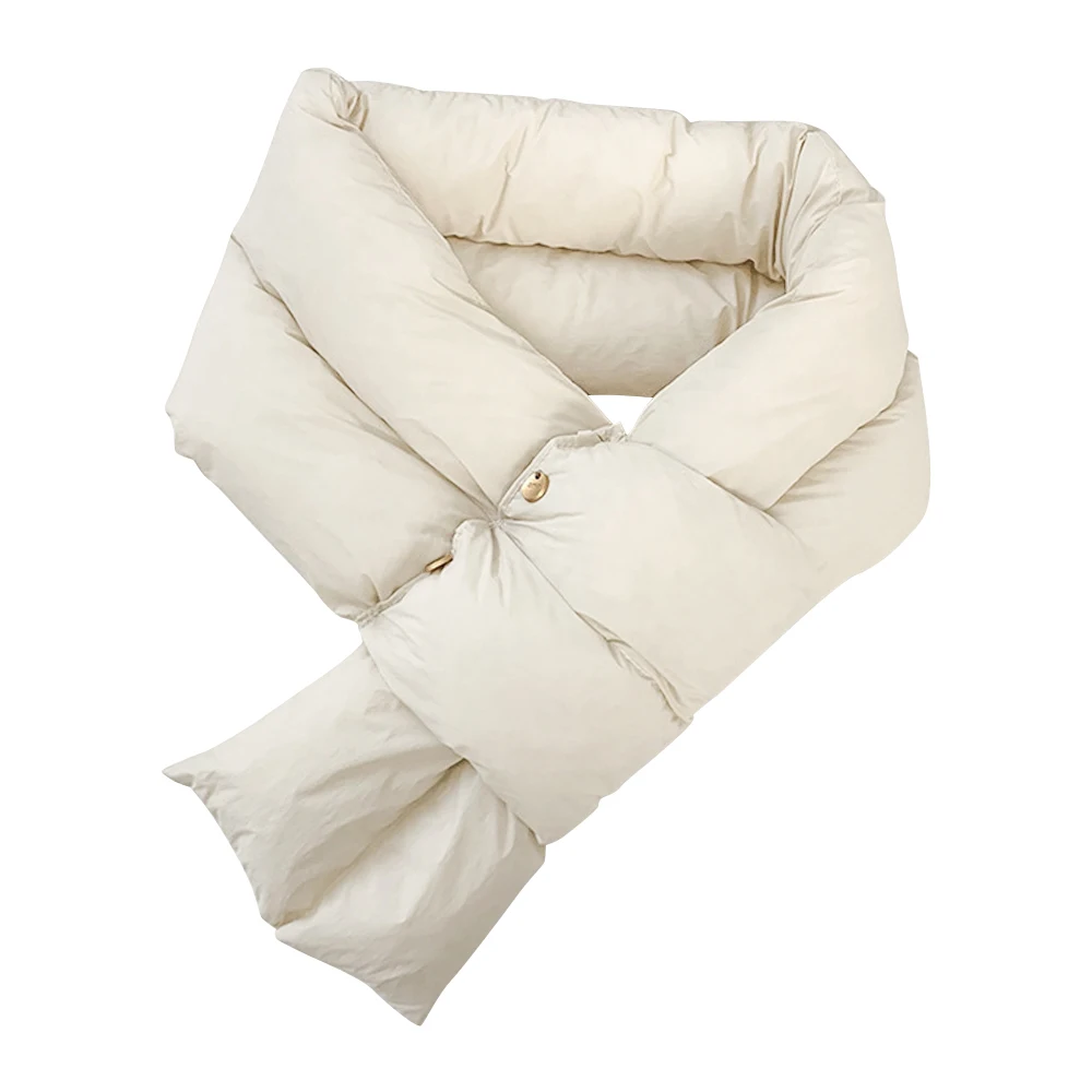 Простой модный пуховый хлопковый зимний шарф, ветрозащитный утолщенный шарф с кольцом, теплые мягкие шарфы с перекрестными кольцами, спорт на открытом воздухе