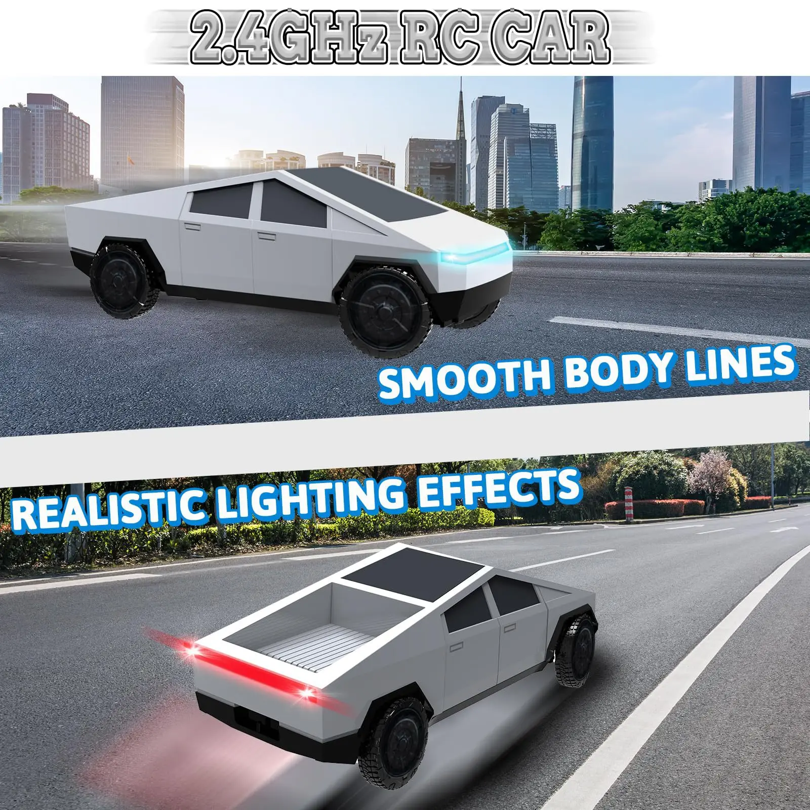 Juguetes Cybertruck todoterreno, camioneta de policía 911, modelo de coche fundido a presión de aleación de la patrulla de la ciudad, Gt, juguetes para niños