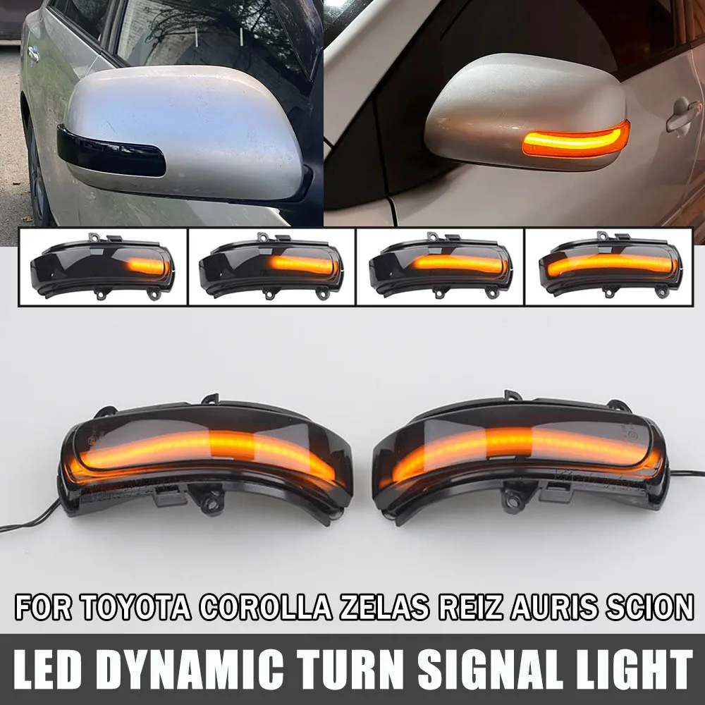 

Dynamic Blinker LED Turn Signal Light Indicator Side Mirror Lamp For Toyota COROLLA ZELAS REIZ AURIS Scion BLADE MARK