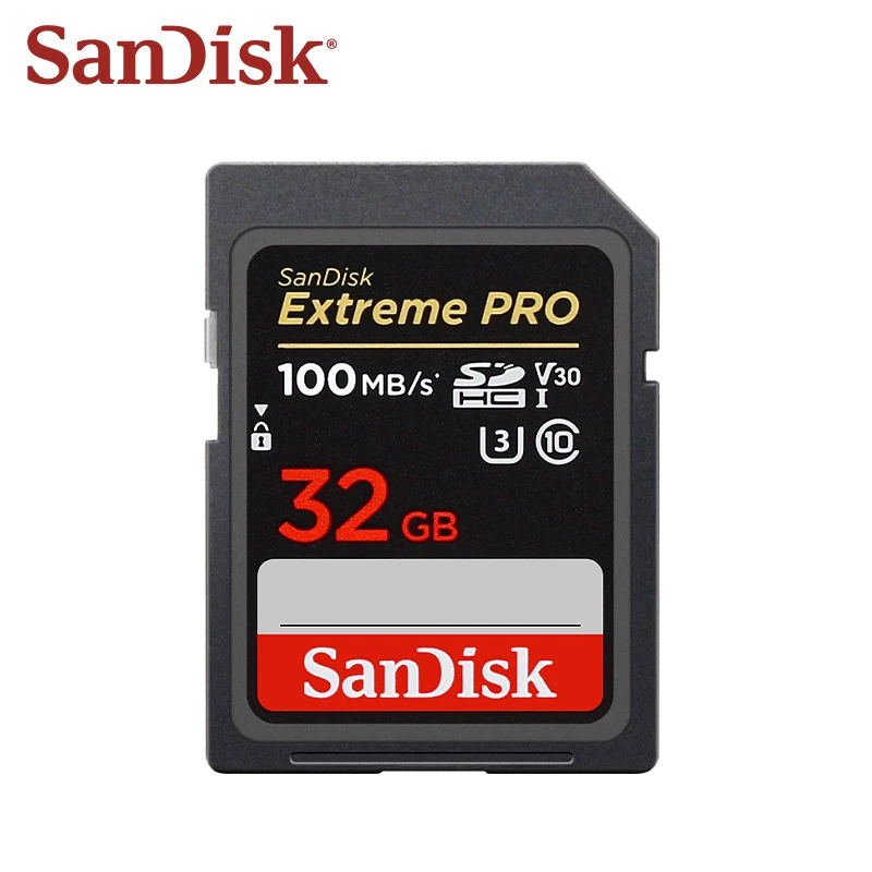 Original SanDisk Extreme Pro SD Card Max 200MB/s SDHC 32GB SDXC 64GB 128GB 256GB V30 UHS-I Memory Card Storage Card For Camera