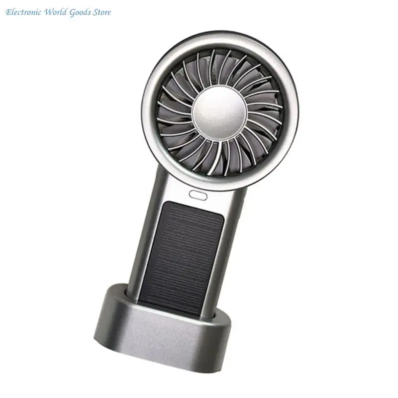 A3PD Handheld Solar Fan Summer Portable Mini Fan Solar Power USB Charging Small