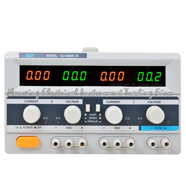 Fast arrival  QJ3003SIII multi-channel AdjustableDC Power Supply   dual channel(30V 3A) Plus 1 channel fixed 5V3A output