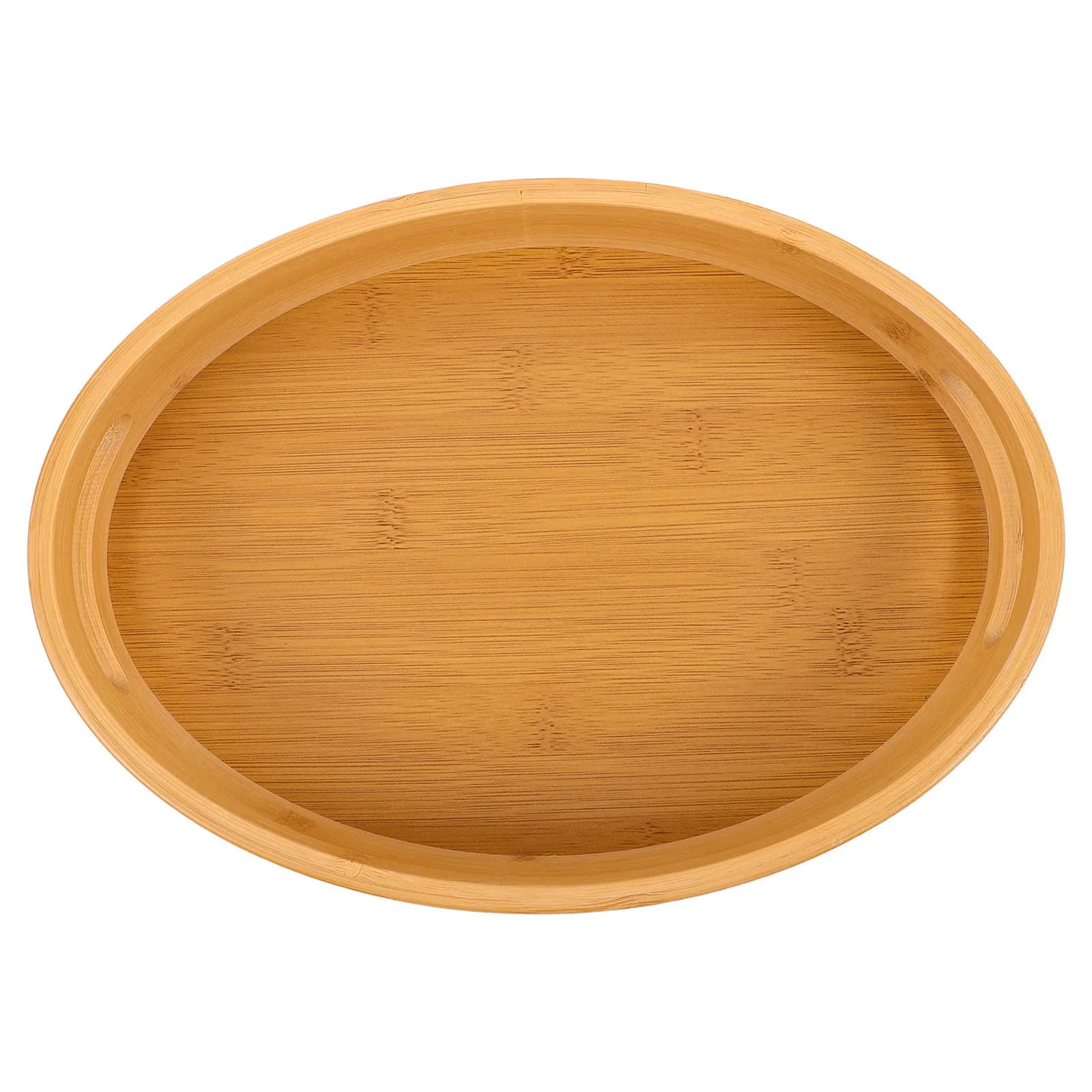 

Wooden Serving Tray Oval Shape Hollow Handles Natural Grain Food Tray For Tea Coffee Desserts Appetizers Spa Bathroom Home Decor