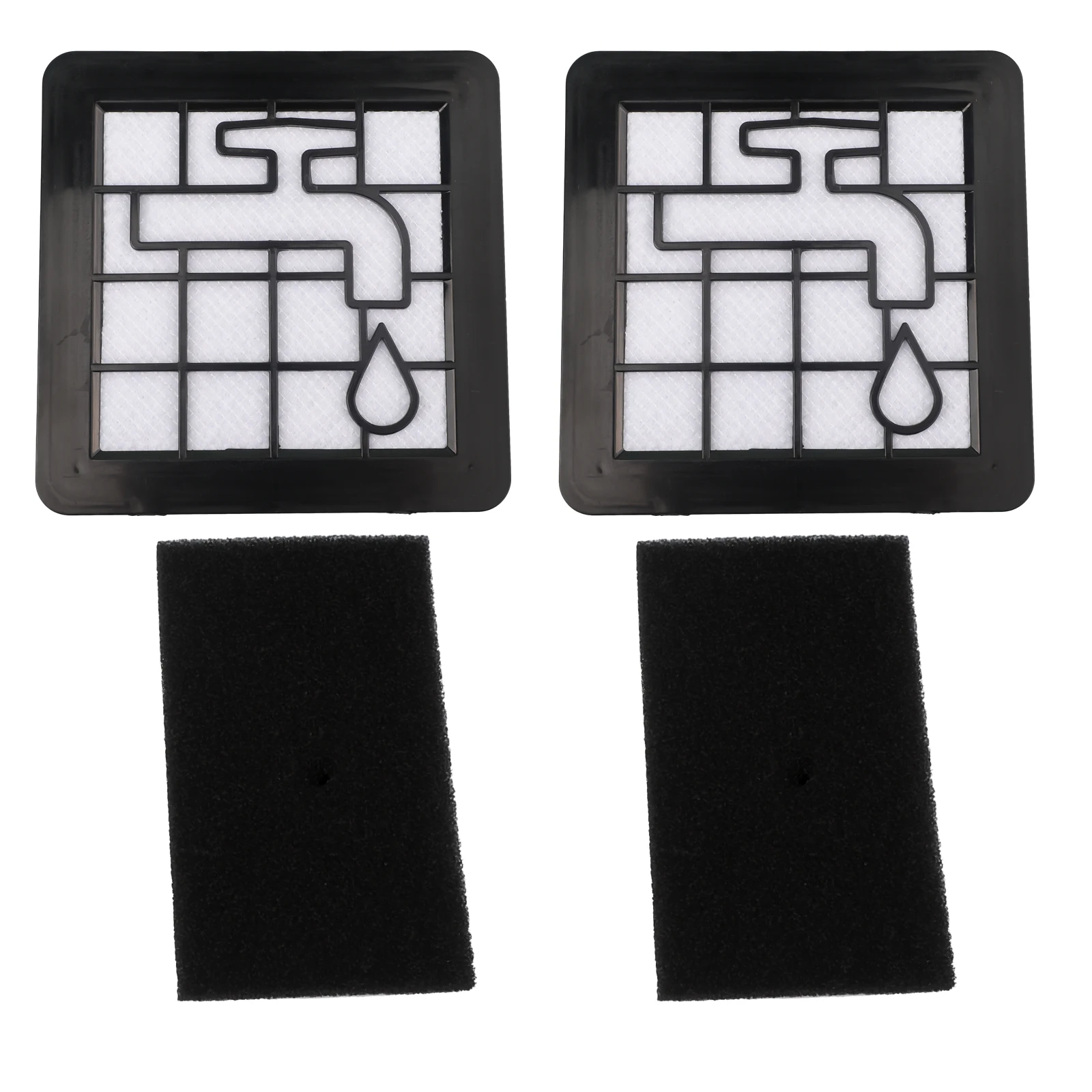 

Комплект запасных фильтров для пылесоса с моющимся поролоновым вкладышем XV1220/01, пластиковая замена, черный, высокое качество
