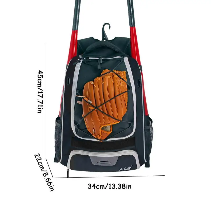 Bat Bags Baseball Youth Baseball Bag For Boys Softball Equipment Backpack Adult Baseball Gear Bag Tear-Resistant Youth Baseball