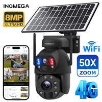 4K 50X 8MP Wireless Solar Camera 4G Sim Outdoor Dual Lens Wifi IP Camera PIR Night Vision Ubox CCTV Security Protection