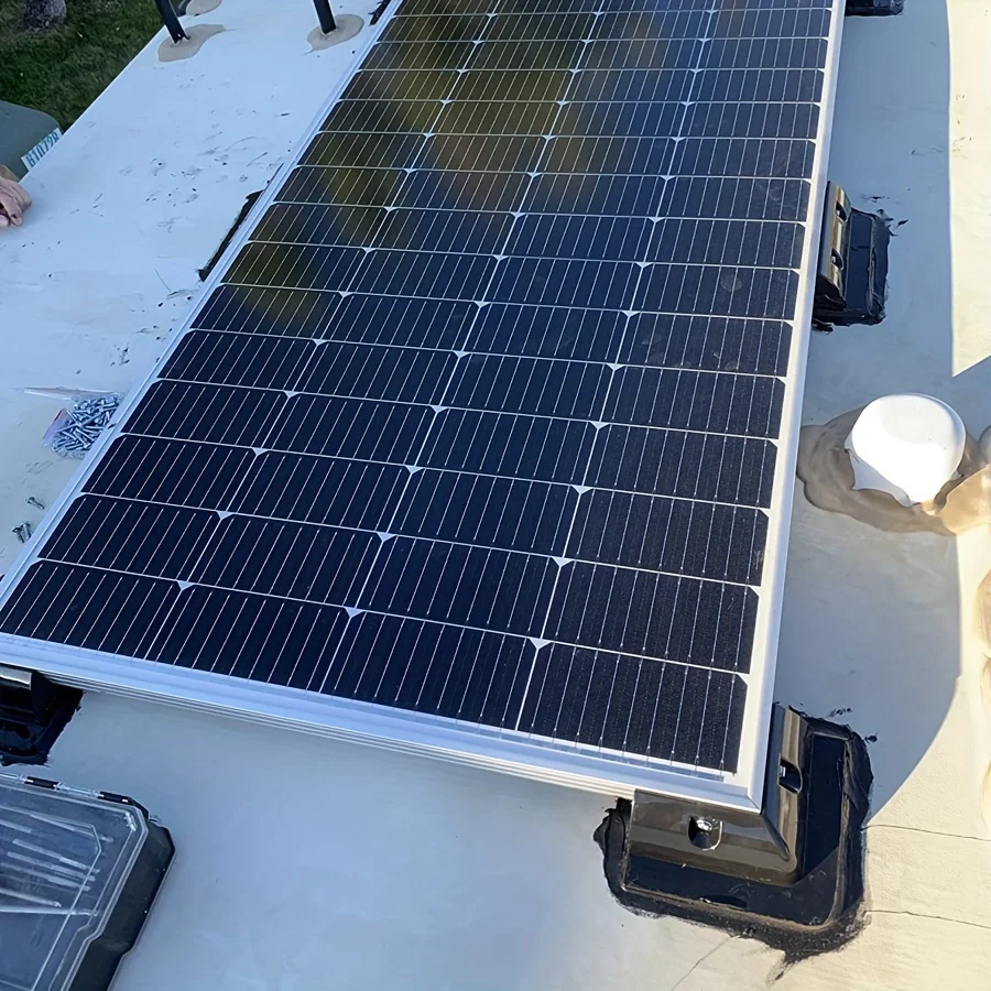 

4pcs Rv Roof Solar Panel Mounting Durable Plastic Bracket Solar Panel Holder Kit For Motorhome Caravan Camper Van RV Accessories