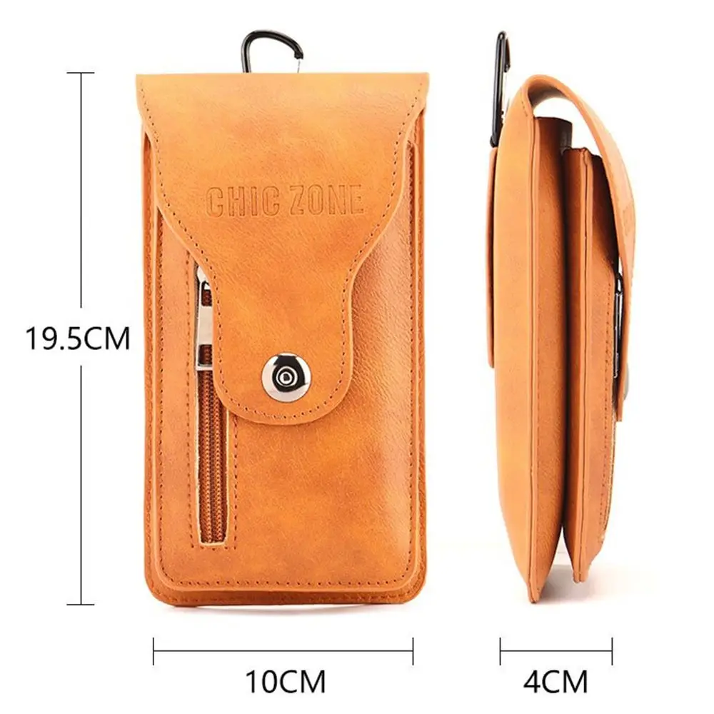 กระเป๋าคาดเอวหนังแฟชั่นอเนกประสงค์สำหรับผู้ชาย  กระเป๋าใส่โทรศัพท์กันน้ำ