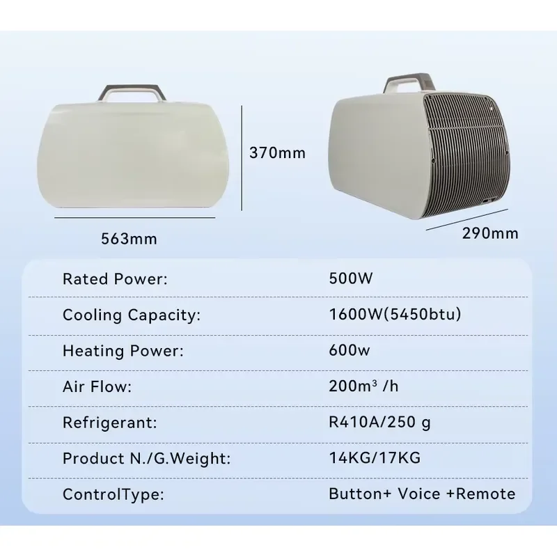 Portable 3 in 1 Air Conditioner 8000 BTU with Dehumidifier Fan Mode for Home Bedroom Kitchen RV Cooling Unit up to 300 Sq Ft