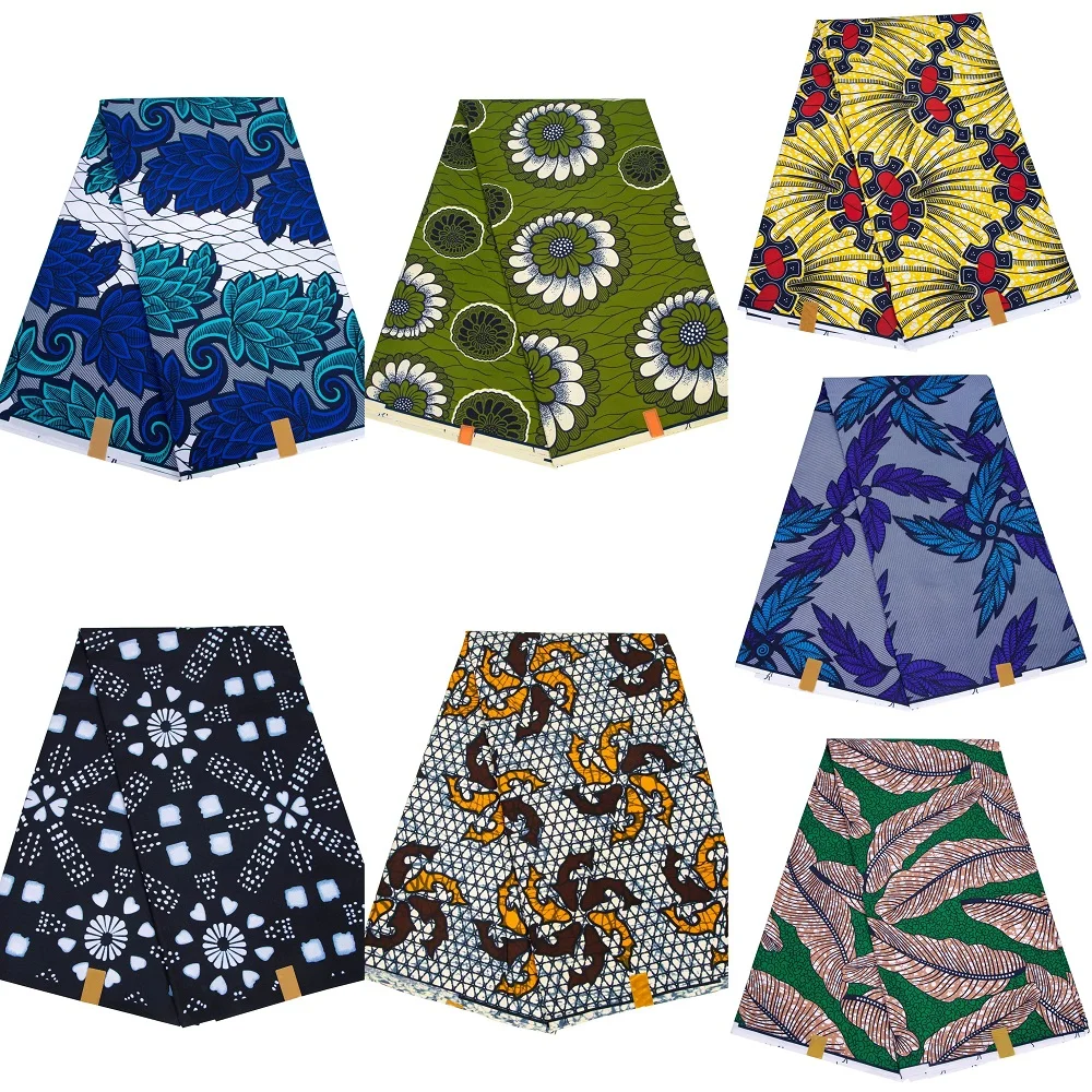 Bintarealwax 6 yardas/lote tela africana Ankara poliéster Farbic para coser tela estampada con cera por el diseñador de la yarda