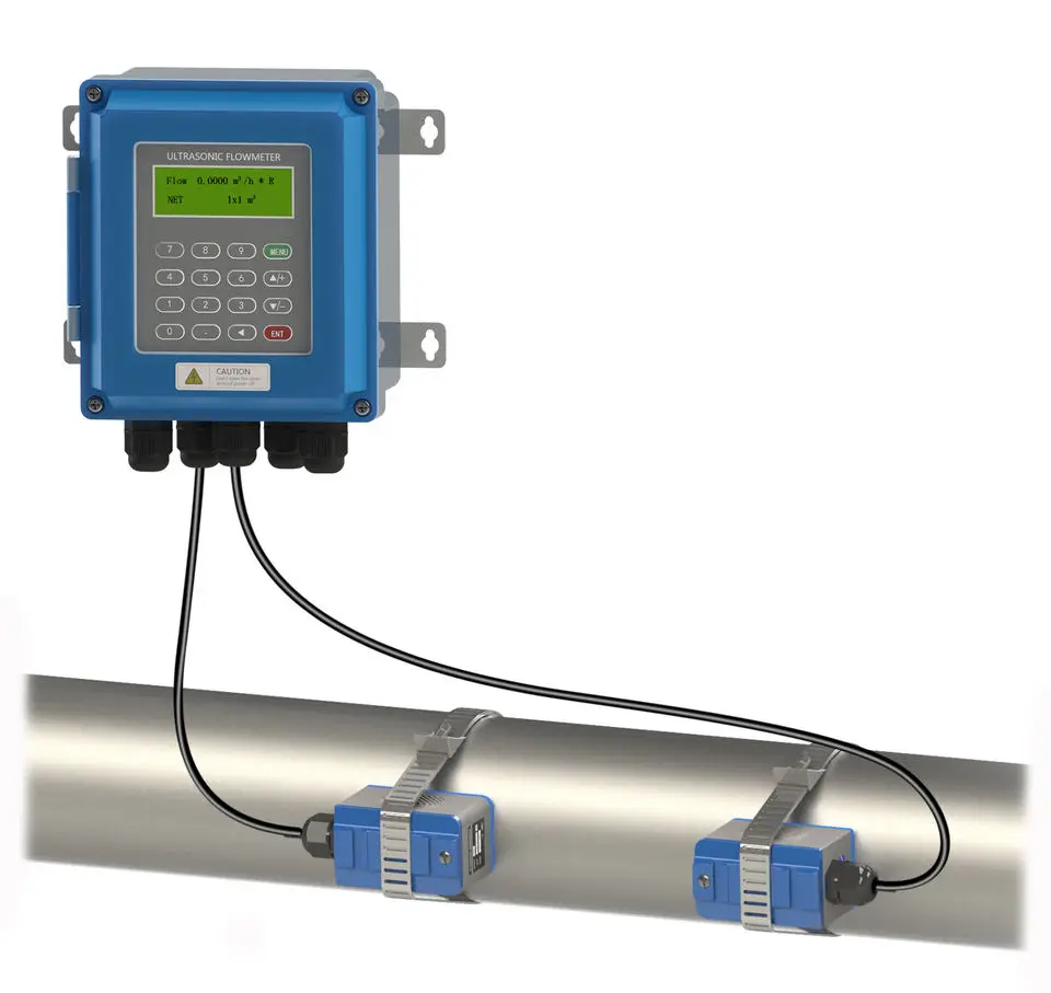 

Digital Liquid Ultrasonic Flowmeter DN50-700 Wall Mounted Water Flow Meter Transducer