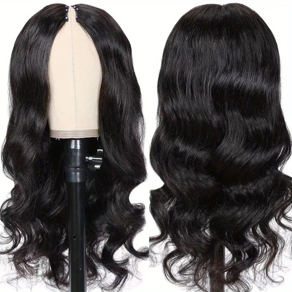 V Part Wigs Human Hair Body Wave Human Hair V Part Clip In Wigs No Leave Out Brazilian Remy Human Hair Wig Sale Natural Color