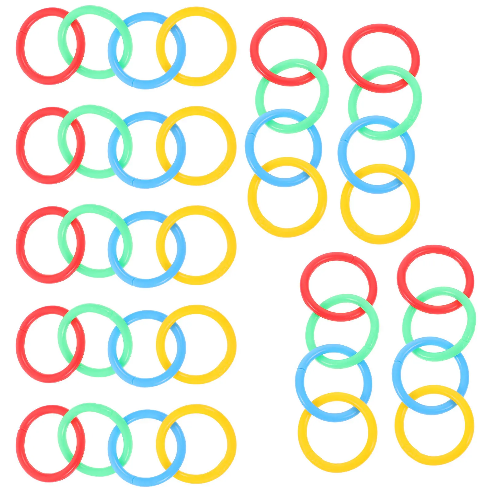 40Pcs Colorful Plastic Binder Rings Reusable Book Rings for Loose Leaf Notebook Scrapbooking Index Cards DIY Binding