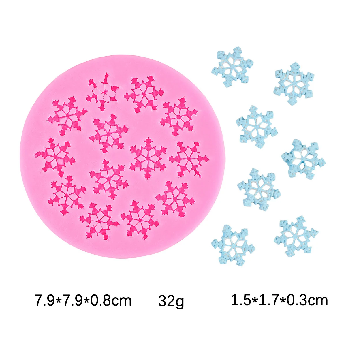 Kitchen Accessories Snowflake Cooking Tools Cake Decorating Silicone Mold Foe Baking Fondant Sugar Eid Craft Pastry Candy